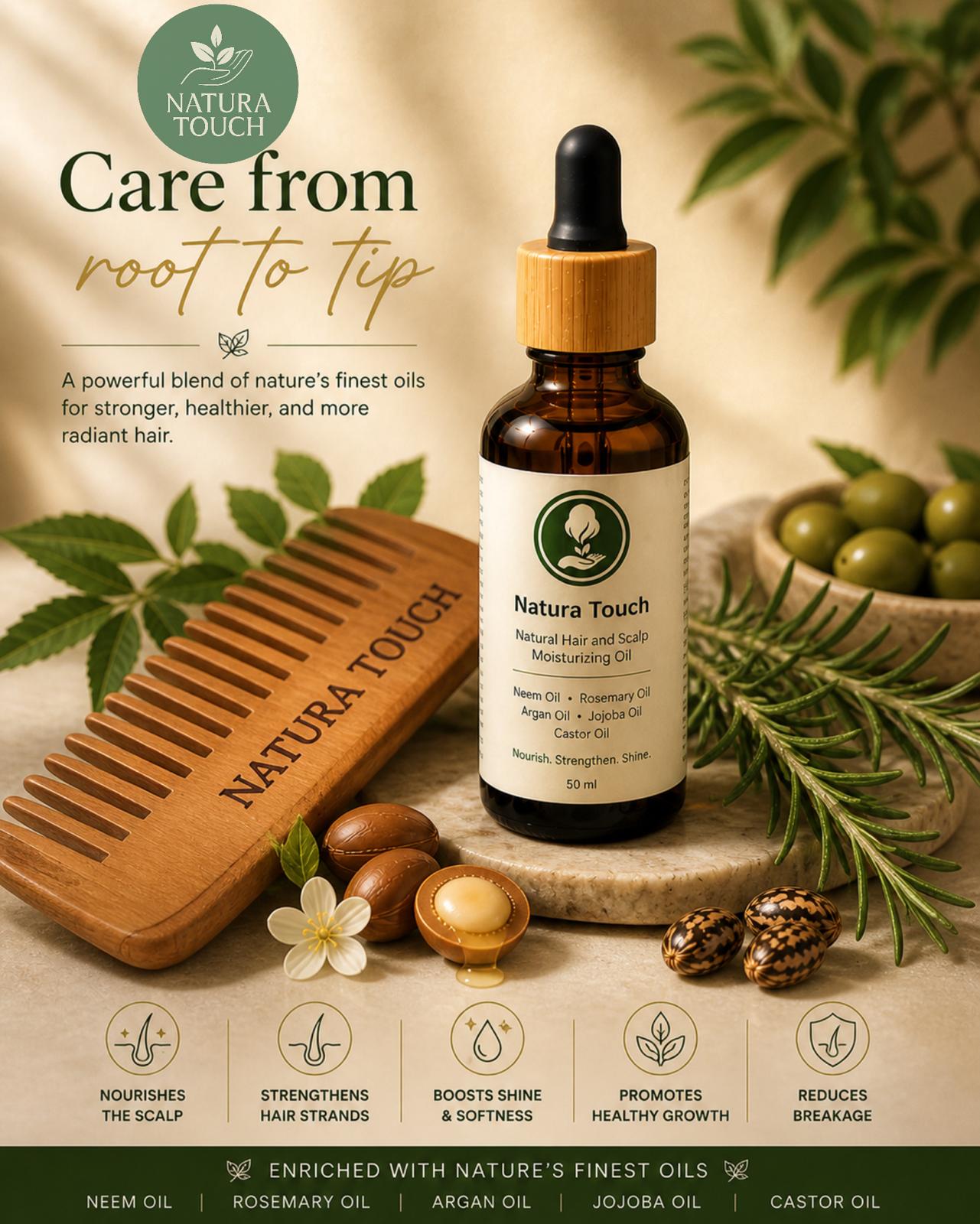 natural hair oil natura touch for soft shiny hair