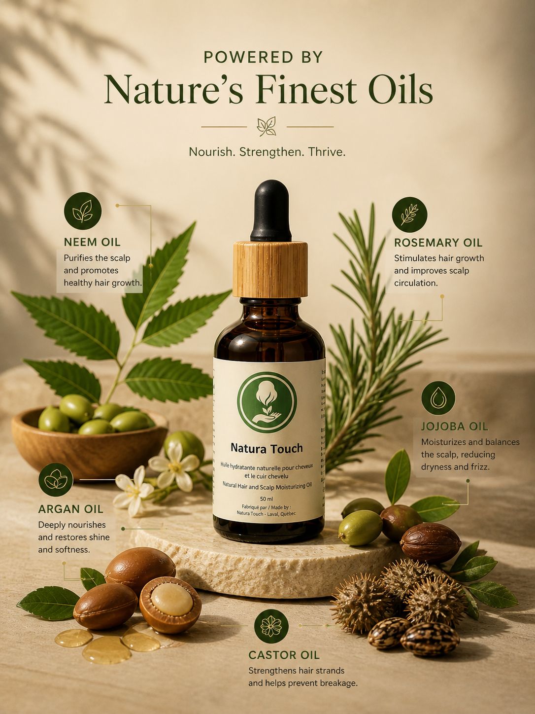 natural hair oil for healthy looking hair daily care